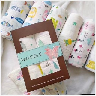Hộp 2 khăn tắm sợi tre Aden Anais Awaddle cho bé, Khăn quấn ủ sợi tre Aden Anais Awaddle cho trẻ