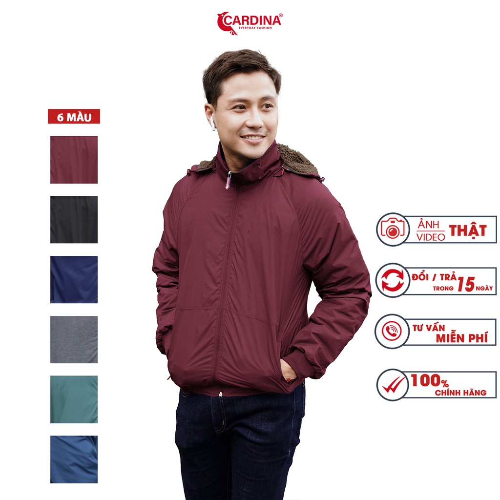 Áo Khoác Gió Nam 𝐂𝐀𝐑𝐃𝐈𝐍𝐀 Chất Gió Trơn Lót Lông Cừu Cao Cấp Siêu Nhẹ, Siêu Ấm LTM