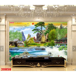 Tranh dán tường 3d phong cảnh đẹp nhất kt 80cm x 130cm