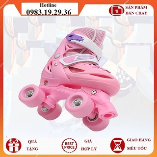 GIÀY TRƯỢT PATIN TRẺ EM 2 HÀNG BÁNH + BH TAY CHÂN