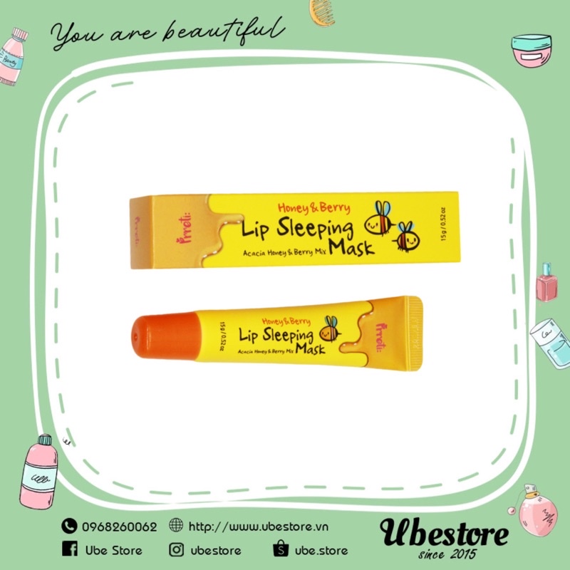 MẶT NẠ NGỦ MÔI #PRRETI HONEY & BERRY LIP SLEEPING MASK #SALE_OFF_80% | BigBuy360 - bigbuy360.vn