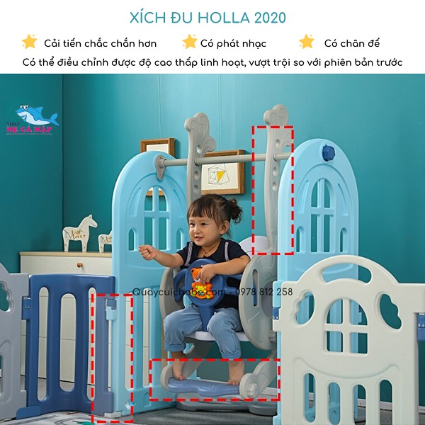 Bộ quây bóng Holla Kiddy bé trai 1m8x2m full 8 món, hàng sẵn sỉ lẻ