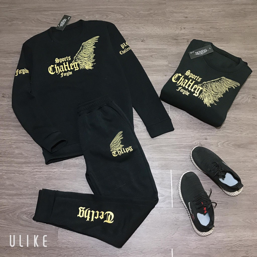 Bộ nỉ nam in nhũ | BigBuy360 - bigbuy360.vn