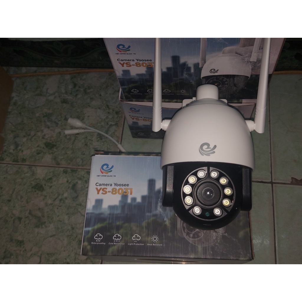Camera YOOSEE YS 8031 - 3.0Mpx (2304x1296P), utral HD, IP WIFI, Xoay 360 Độ, Chống nước - VIET STAR phân phối