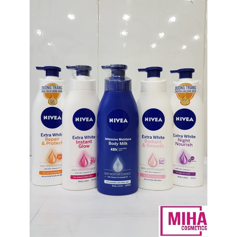 Sữa Dưỡng Thể NIVEA Phục Hồi Dưỡng Trắng Da 350ml 400ml Thái Lan