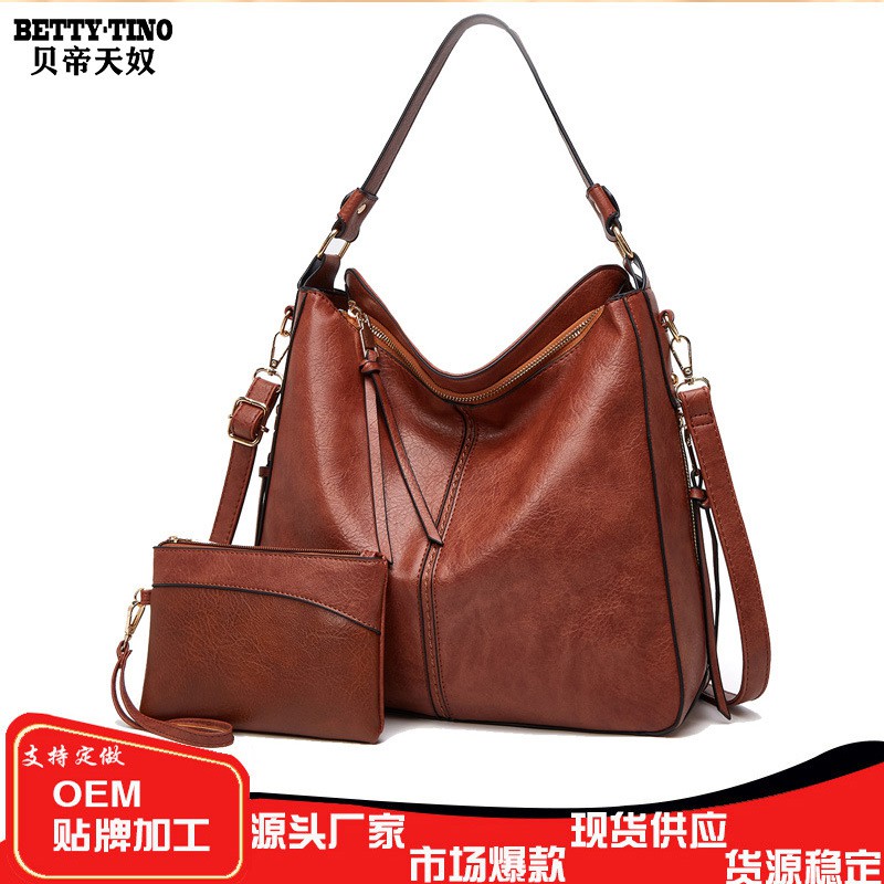 Cross Border WOMEN'S Bag Bag 2020 New Style Currently Available Europe and America Fashion Amazon Shoulder Hand Large-Vo