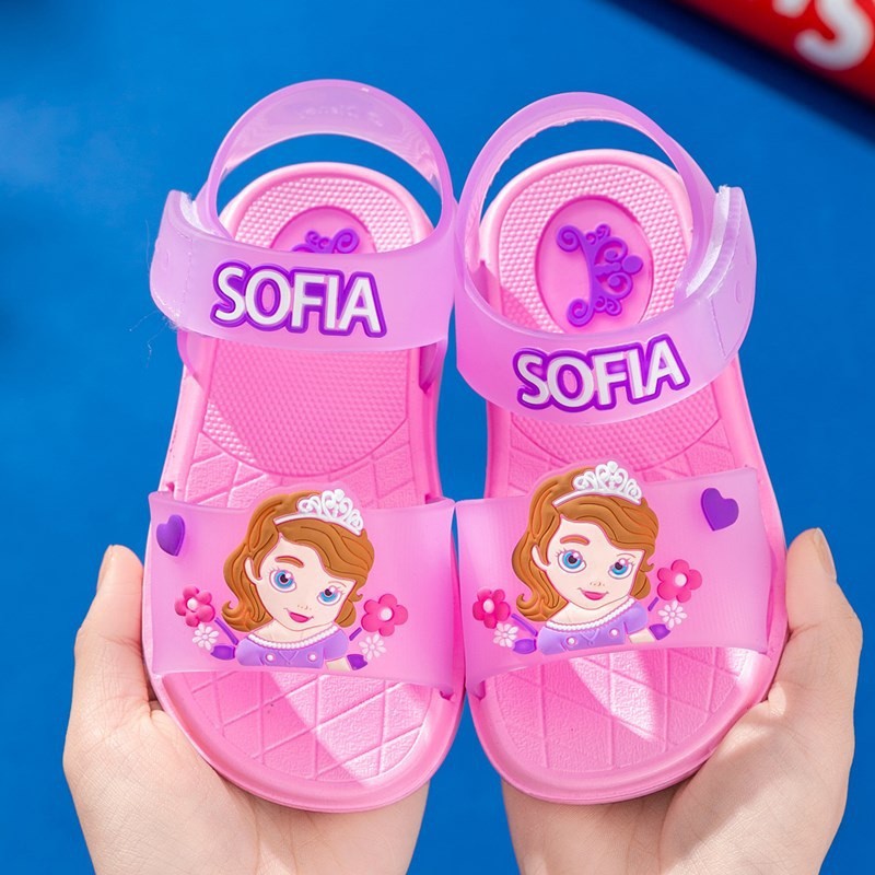 Giày Sandal Cho Bé Gái Hình Công Chúa Sofia Màu Hồng Mầm Store