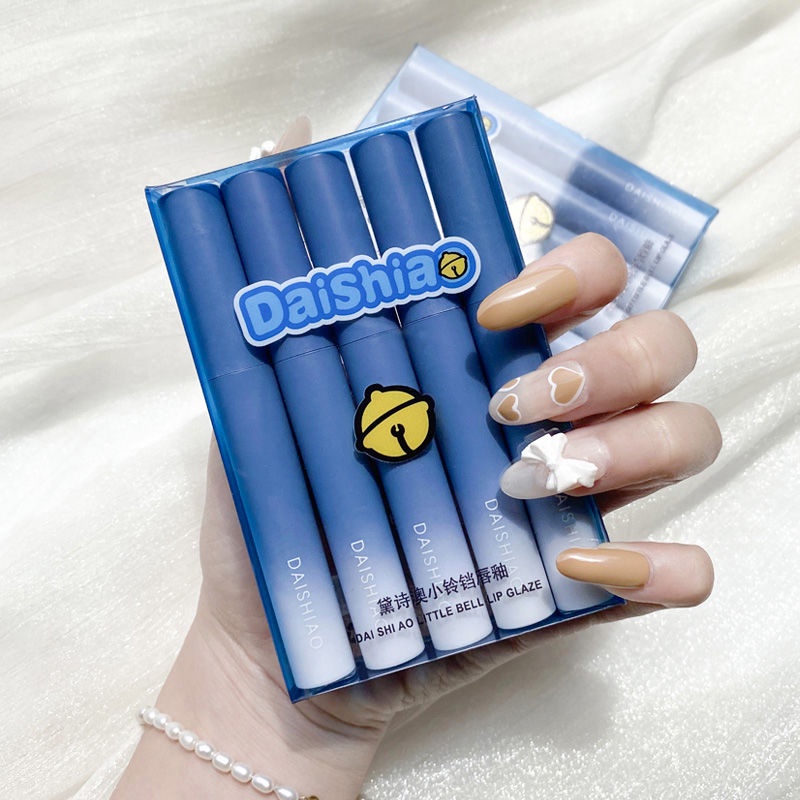 Set 5 thỏi son kem nhung lì không dính cốc chất lượng cao