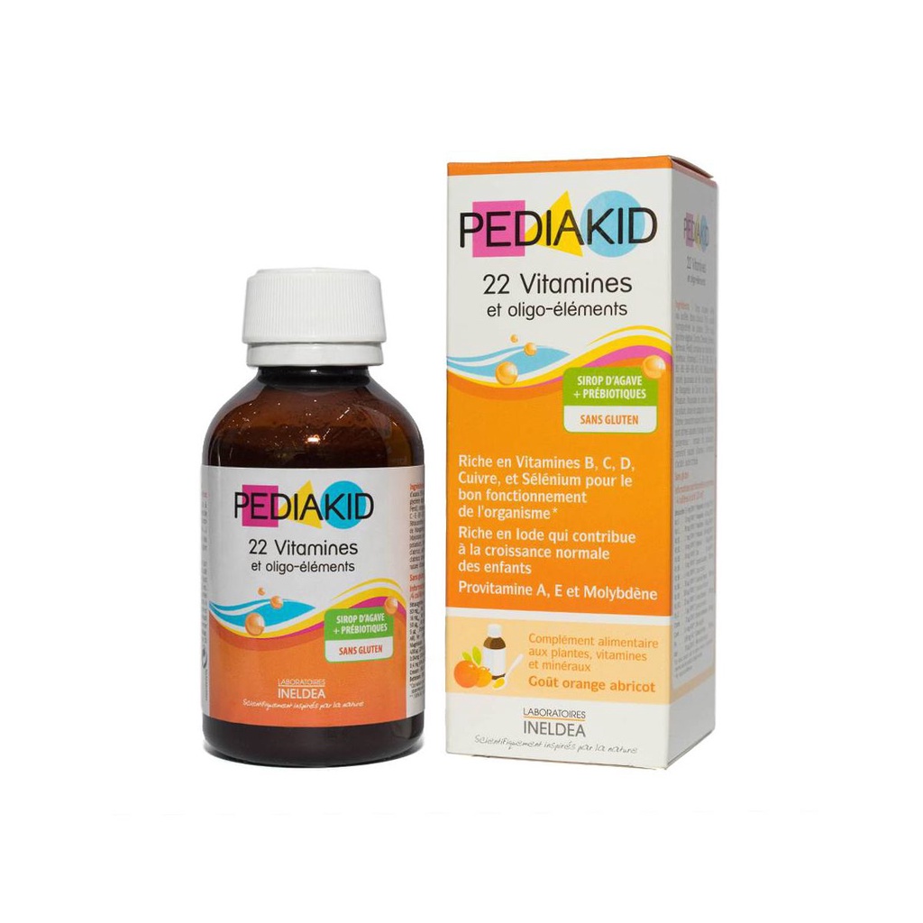 Pediakid 22 Vitamin bổ sung vitamin và khoáng chất cho bé 6m+ Chai 125ml - Nội địa Pháp