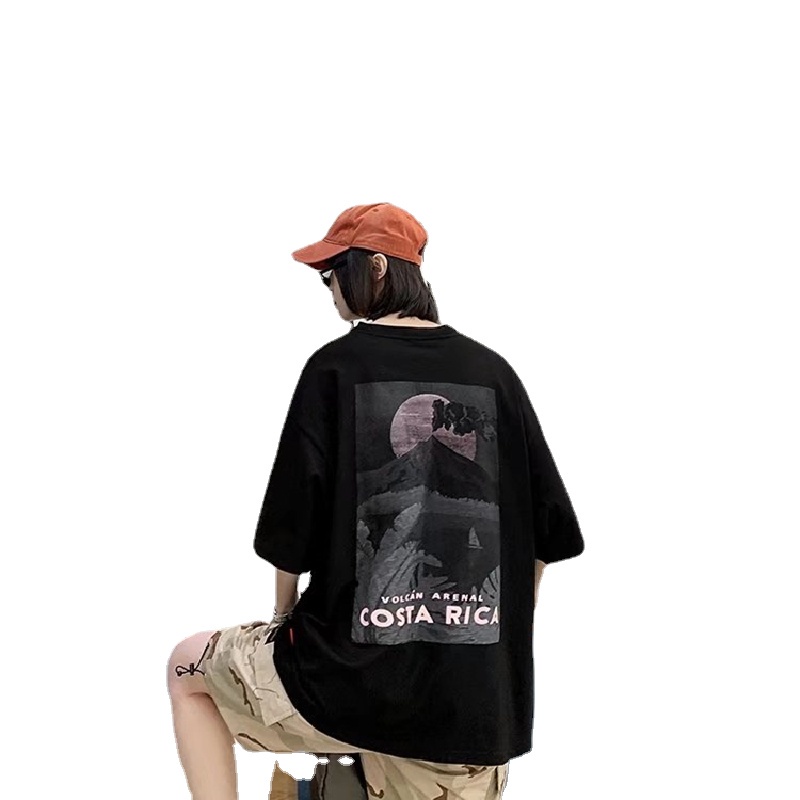 Áo Thun Nam Dáng Rộng In Chữ Phong Cách Hip Hop Thời Trang Mùa Hè Mới Cỡ Lớn M-8XL