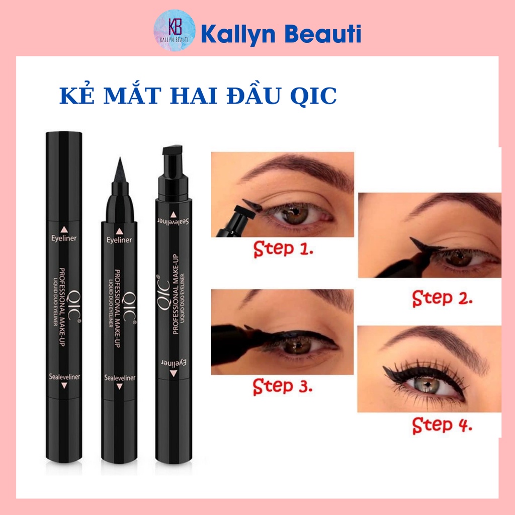 Bút kẻ mắt 2 đầu QIC eyeliner siêu tiện