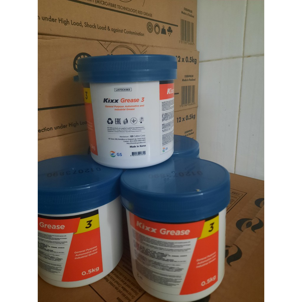 Mỡ bò chịu nhiệt cao cấp GS Grease 3 (KIXX GREASE 3) - 0.5KG