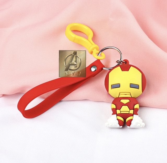 Móc khoá Marvel Chibi Spiderman vs Ironman cao cấp