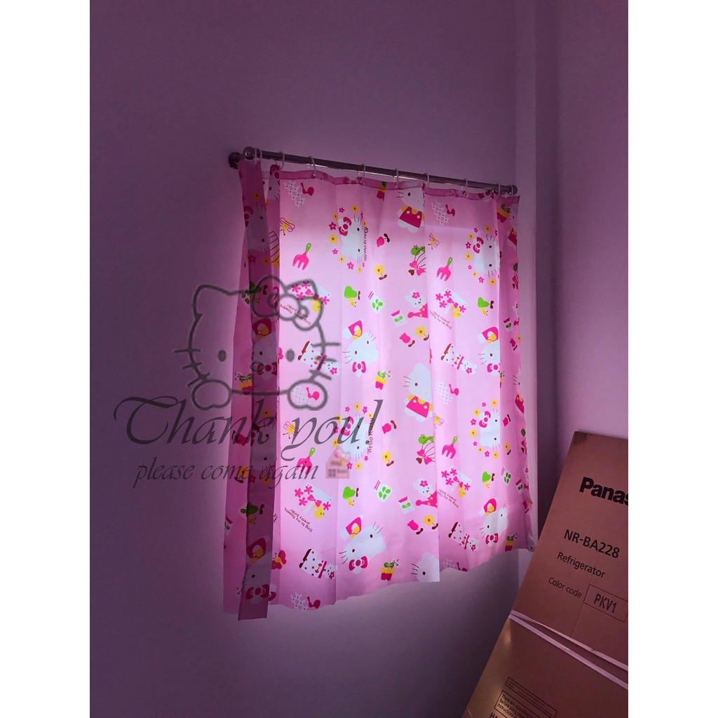 🌻 Rèm nhựa hồng Hello Kitty 🎀 kitty house