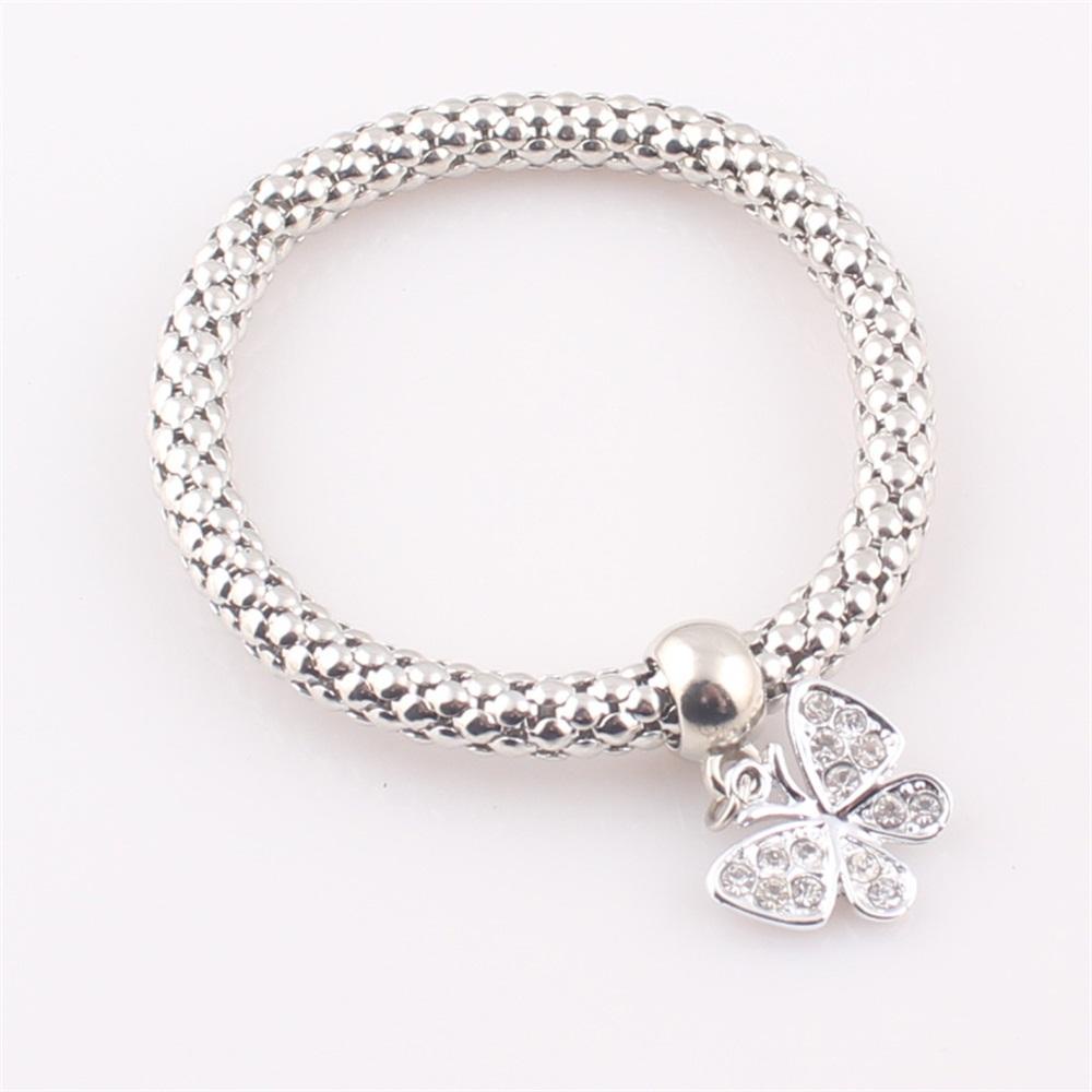 Bộ 3 Vòng Đeo Tay Nhiều Lớp Họa Tiết Bướm / Trái Tim Thời Trang Xinh Xắn