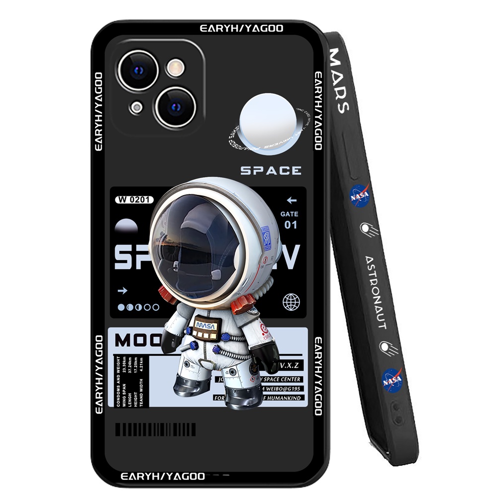 Ốp Điện Thoại Mềm Kiểu Dáng Phi Hành Gia Cho iPhone13 Pro Max 6 6S 7 8 Plus 11 12 Xr XS