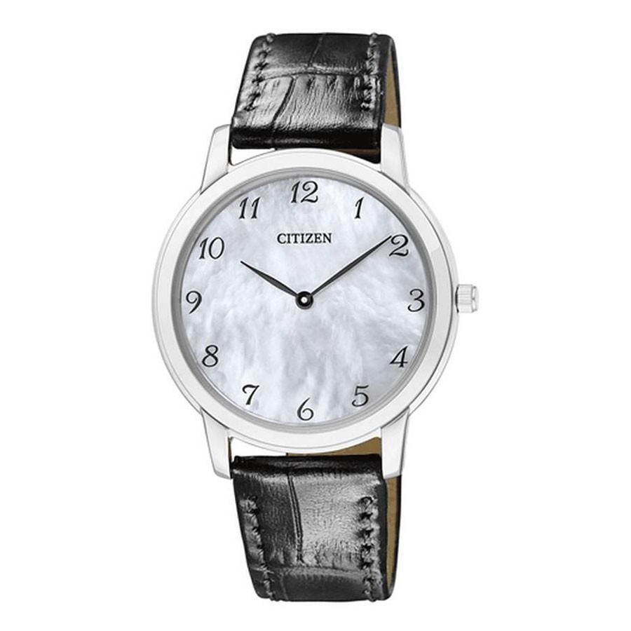 Đồng Hồ Nữ Citizen Siêu Mỏng Dây Da EG6005-03D - Mặt Xà Cừ (Sapphire)