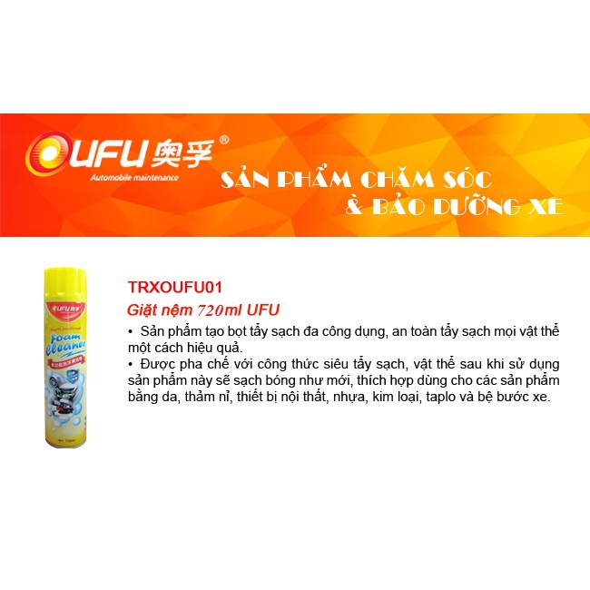 Dung dịch giặt nệm OUFU Foam Cleaner 720 ml