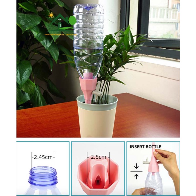 Bộ 3 Vòi tưới nhỏ giọt phiên bản nâng cấp thiết kế thông minh dùng được các loại chai sành và nhựa PB3
