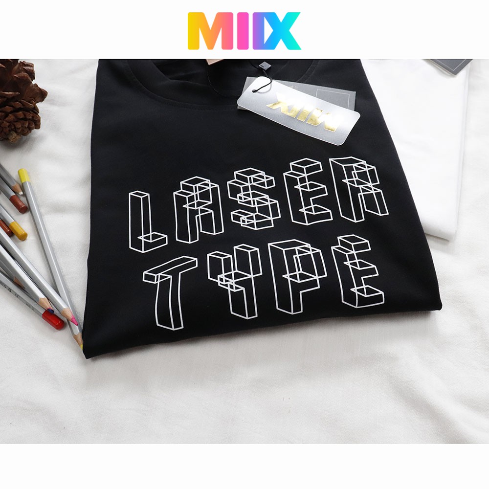 Áo thun tay lỡ form rộng unisex Miix basic tee màu trắng MT029