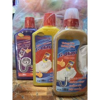 ~dung dịch thông 2 in 1 cống cầu siêu tốc g-okay chai 1000ml siêu đậm đặc