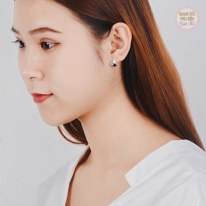 Bông tai thời trang Hàn nhỏ xinh, bạc ý S925 -HT230