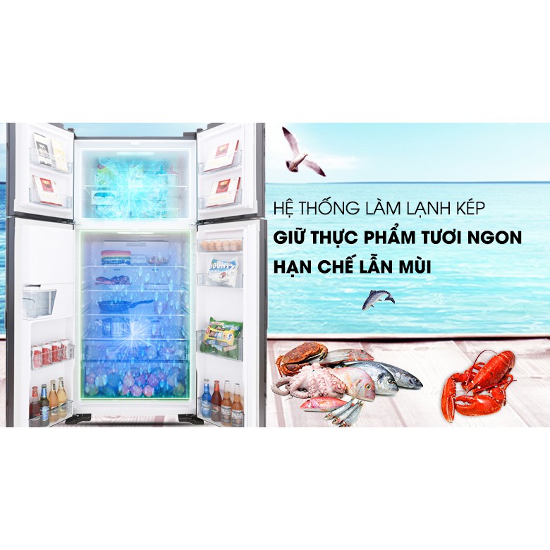 Tủ lạnh Hitachi R-FW690PGV7 (GBK), 540 lít, Inverter (Đen)