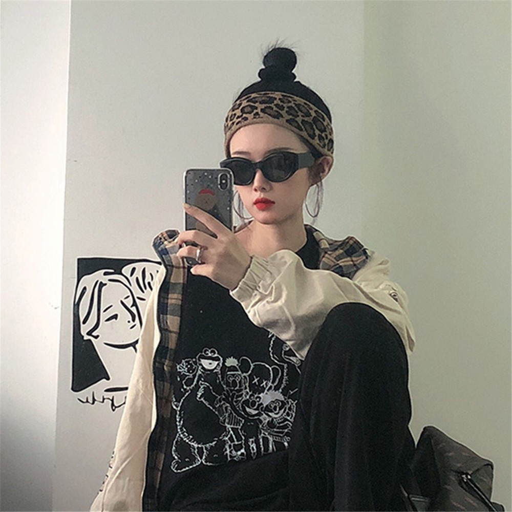 Băng Đô Bản Rộng In Họa Tiết Da Báo Thời Trang Hàn Quốc Cổ Điển Cho Nữ