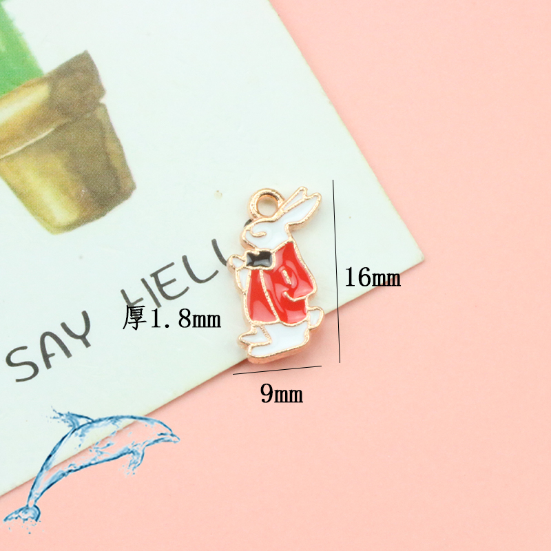 Móc Khóa Hình Thỏ Hoạt Hình handmade Bằng Hợp Kim diy