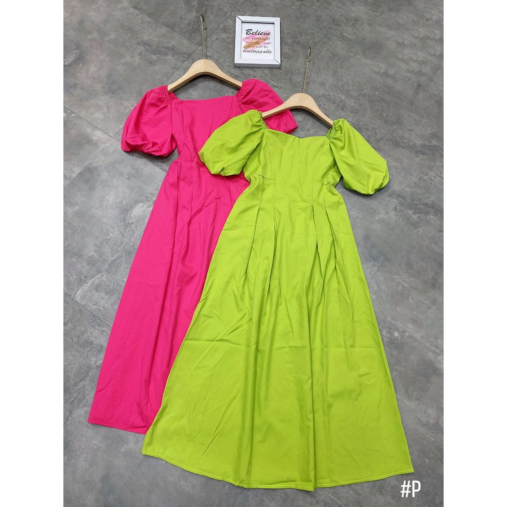 Váy Nữ Đẹp - Váy Maxi Vải Thô Tay Phồng Tiểu Thư Sang Chảnh Công Sở Đi Chơi, Đi Làm Hàn Quốc 🔥FREESHIP+ GIÁ SỈ🔥 Ảnh Thật