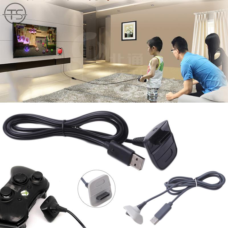 Wireless Game Controller Rechargeable Battery Charging Cable Cord For Xbox 360