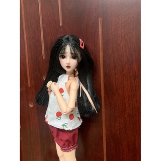 Đồ bộ áo yếm cherry size blythe,xinyi,barbie