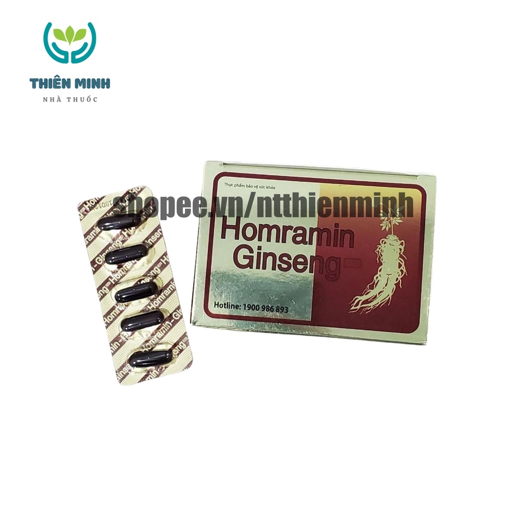 Vitamin tổng hợp HOMRAMIN GINSENG bổ sung cao nhân sâm, bồi bổ cơ thể, tăng cường sức đề kháng - Hộp 60 viên