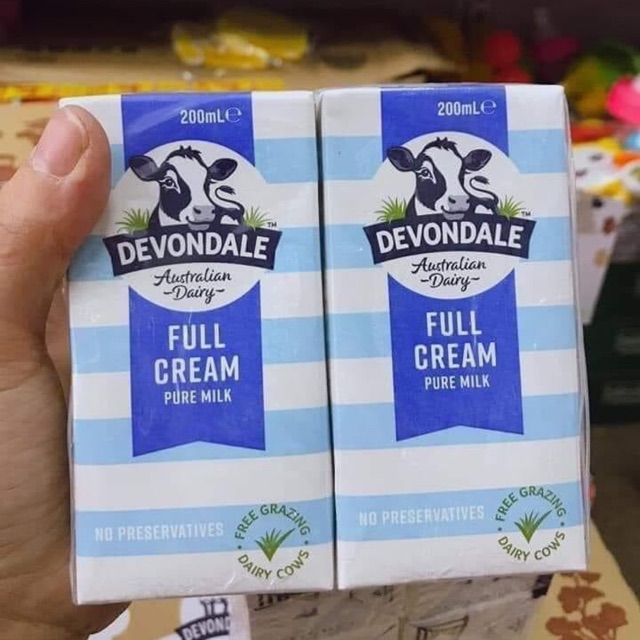 Sữa tươi devondale Úc 200ml