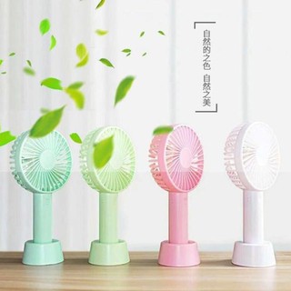 Quạt Tích Điện Mini Cầm Tay 3 Chế Độ Gió Kèm Dây Sạc và Đế cố định [CÓ CHỌN MÀU+ẢNH THẬT]