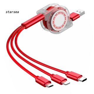 Cáp Sạc Nhanh 3 Trong 1 2a Cổng Micro Usb Type C Cho Android Iphone