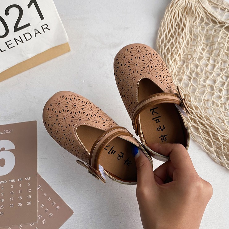 Giày Búp Bê Chống Trượt Hàn Quốc Cho Bé Gái