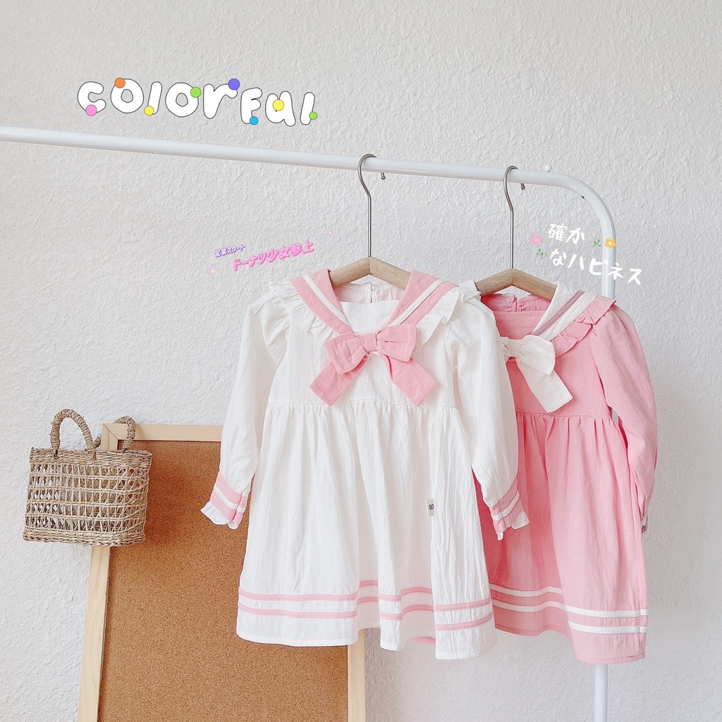 Váy thu dài tay dáng THỦY THỦ chất thô caro mỏng vừa cho bé 1-5 tuổi (Mã V300502)