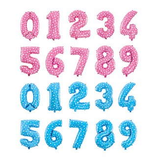 THANH LÝ NGHỈ BÁN - Bóng số tuổi mầu hồng size 40cm - bóng số tuổi mầu xanh size 40cm