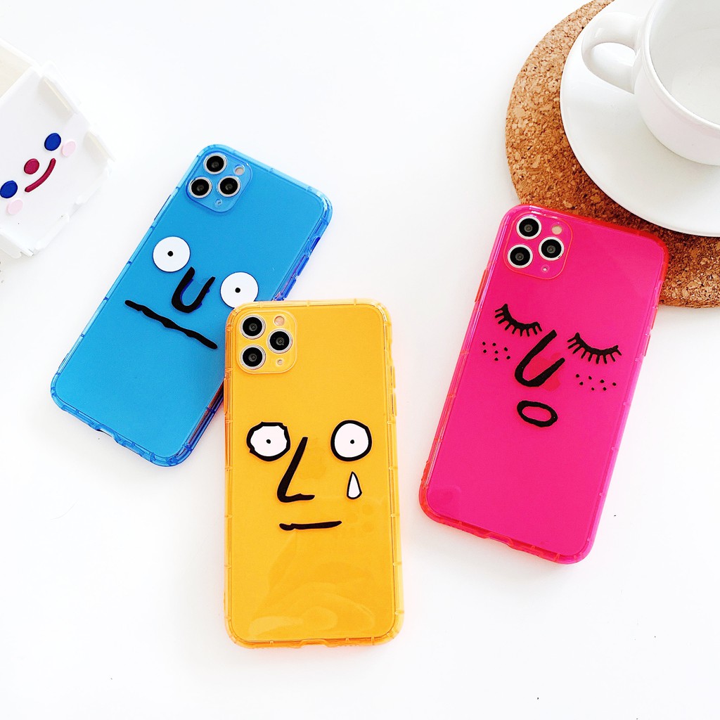 Ốp lưng iphone Face neon dẻo mềm 5/5s/6/6plus/6s/6splus/7/7plus/8/8plus/x/xr/xs/11/12/pro/max/plus/promax | BigBuy360 - bigbuy360.vn