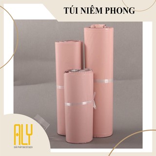 Túi đóng hàng niêm phong màu hồng đào full size túi đóng hàng tự dính loại 1 túi niêm phong pe