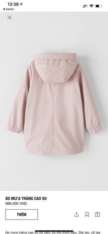 Áo khoác raincoat hồng