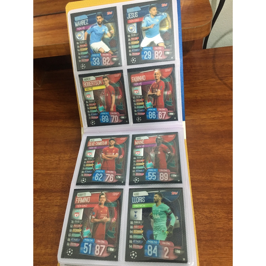 Bộ Sưu Tập 88 Thẻ Cầu Thủ In Album Match Attax 2019-20