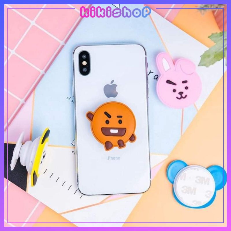 Popsocket Giá Đỡ Điện Thoại BT21 Tata Cooky Chimmy Shooky Koya Mang AJ dễ thương