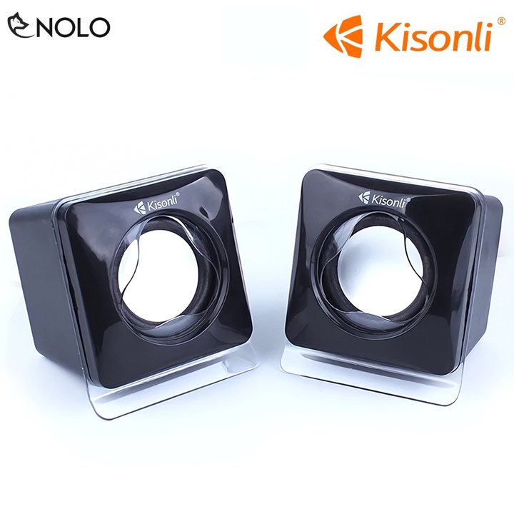 Loa Vi Tính 2 Cái 2.0 Kisonli Model V410 Công Suất 3W x 2 Loa Nguồn USB 5V