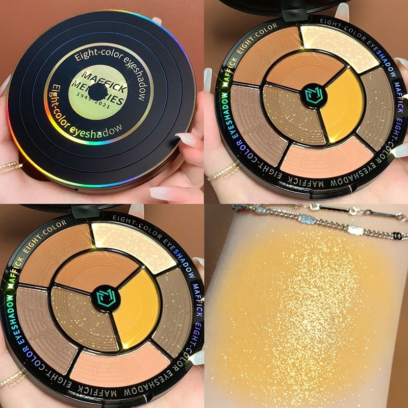 Bảng Phấn Mắt Mười Màu Sắc Long Lanh Không Thấm Nước Dễ Lên Màu