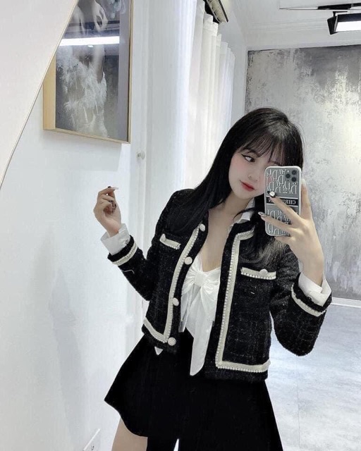 [Giá Sốc] Áo Dạ Nhũ Viền Ngọc 2 Màu Sang Chảnh Có Ảnh Thật Kèm Video | BigBuy360 - bigbuy360.vn