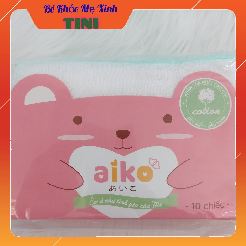 Combo 10 khăn sữa Nhật cao cấp Aiko 4 lớp
