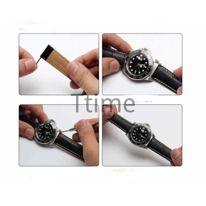 Dây Đeo Đồng Hồ Bằng Da Bò Thật 20mm 21mm 18mm 19mm Có Logo Cho Rolex Submariner Daytona