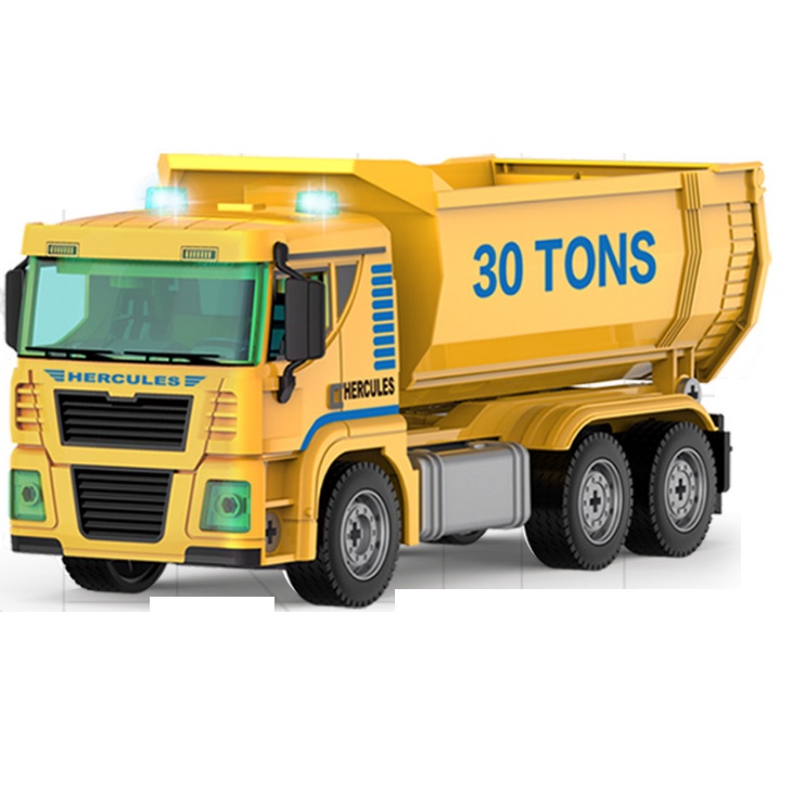 Xe tải ben đồ chơi lắp ghép từ 72 chi tiết mô hình đồ chơi cho trẻ em xe có âm thanh và đèn